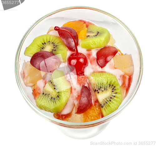 Image of Fruit salad with ice cream