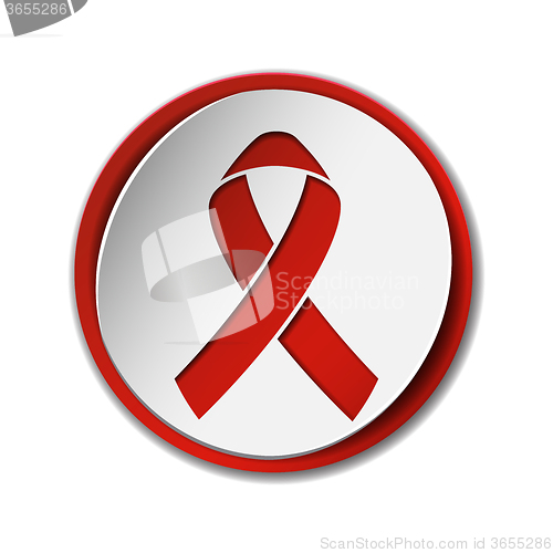 Image of Red ribbon - AIDS awereness sign. 