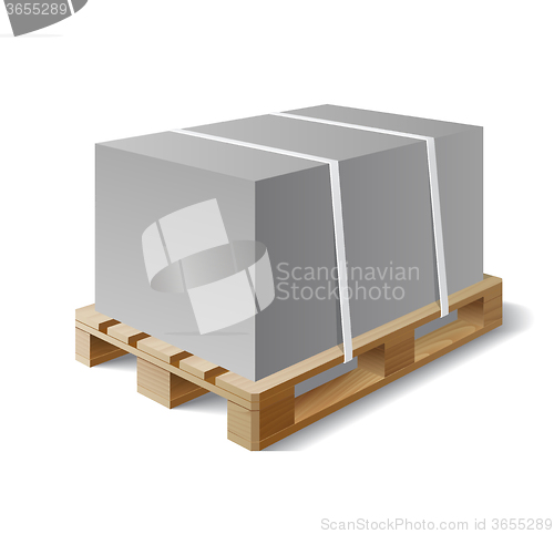 Image of cargo on a wooden pallet