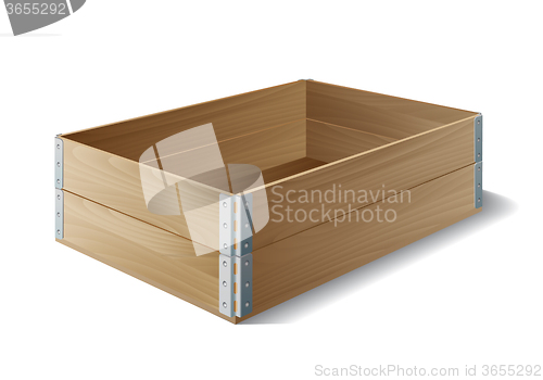 Image of Empty wooden box