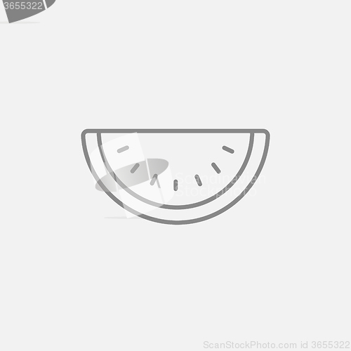 Image of Watermelon line icon.