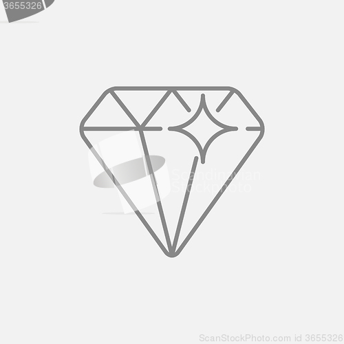 Image of Diamond line icon.