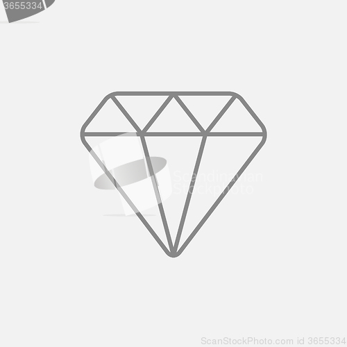 Image of Diamond line icon.