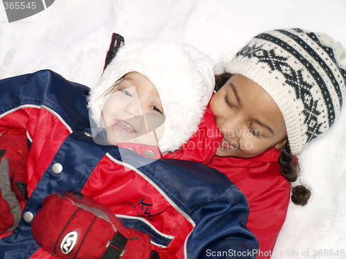 Image of sisters in the snow