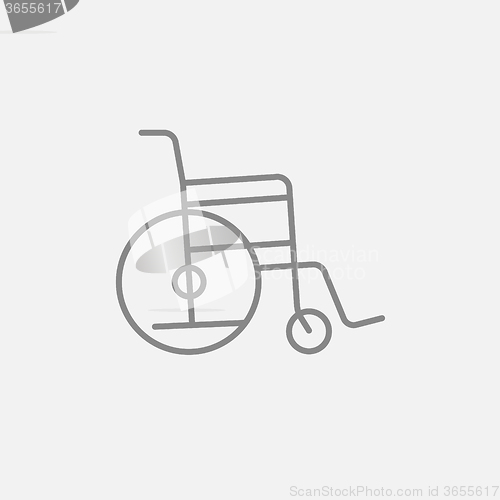 Image of Wheelchair line icon.