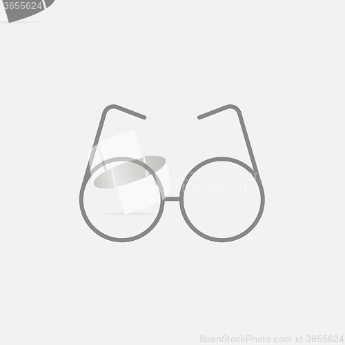 Image of Eyeglasses line icon.