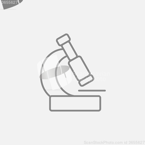 Image of Microscope line icon.