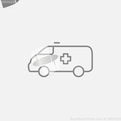 Image of Ambulance car line icon.