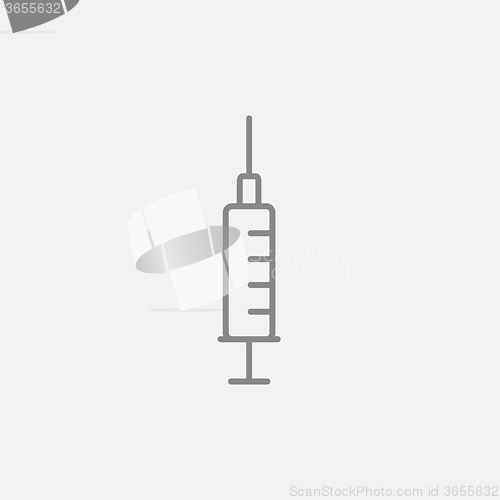 Image of Syringe line icon.