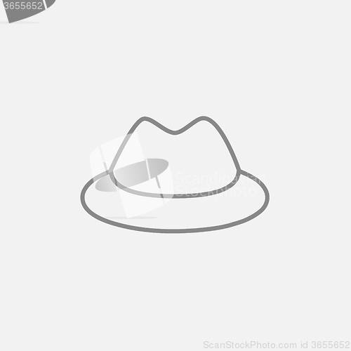 Image of Classic hat line icon.