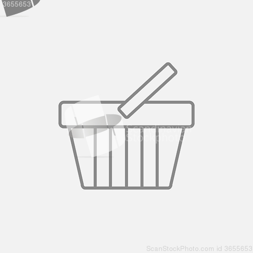 Image of Shopping basket line icon.