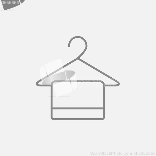 Image of Towel on hanger line icon.