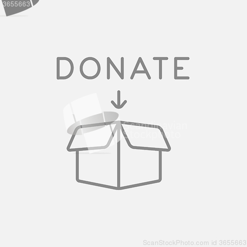 Image of Donation box line icon.