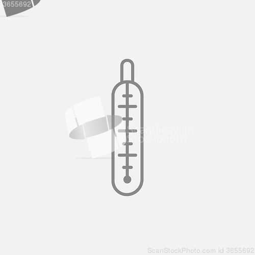 Image of Medical thermometer line icon.