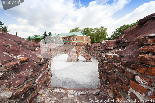 Image of the ruins of the Brest Fortress  