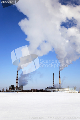 Image of Chemical plant  . winter season.