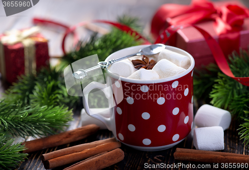 Image of Hot drink with marshmallows