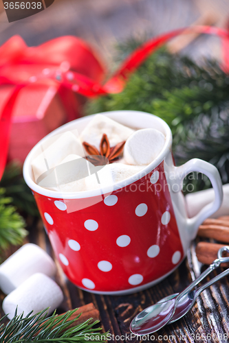 Image of Hot drink with marshmallows