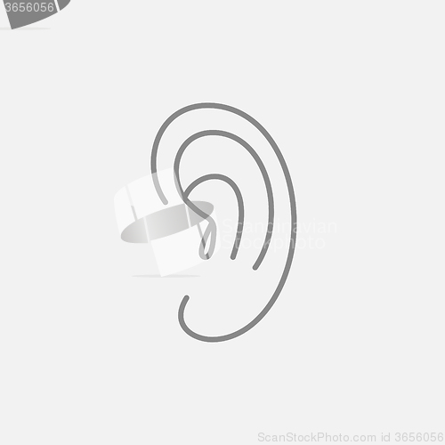 Image of Human ear line icon.