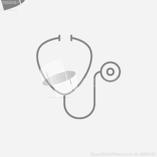 Image of Stethoscope line icon.