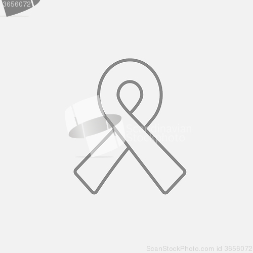 Image of Ribbon line icon.
