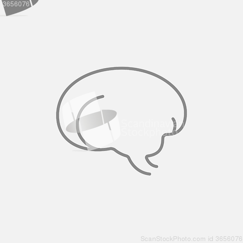 Image of Brain line icon.