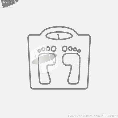 Image of Weighing scale line icon.