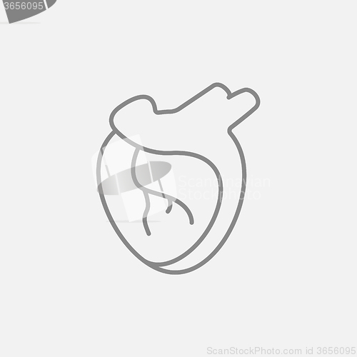 Image of Heart line icon.