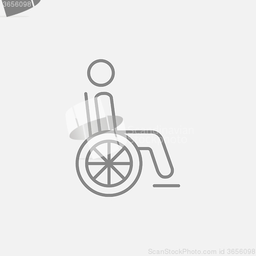 Image of Disabled person line icon.