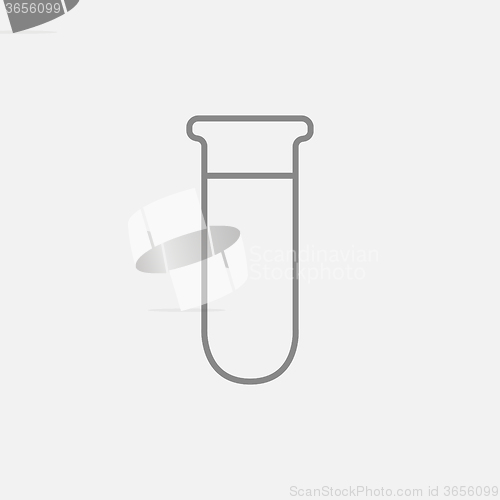 Image of Test tube line icon.