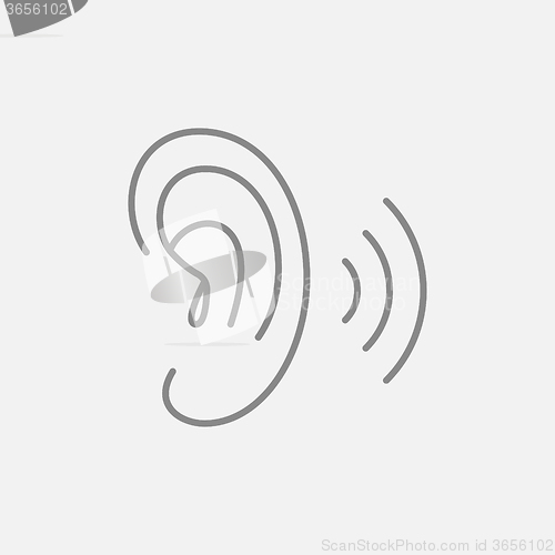 Image of Human ear line icon.