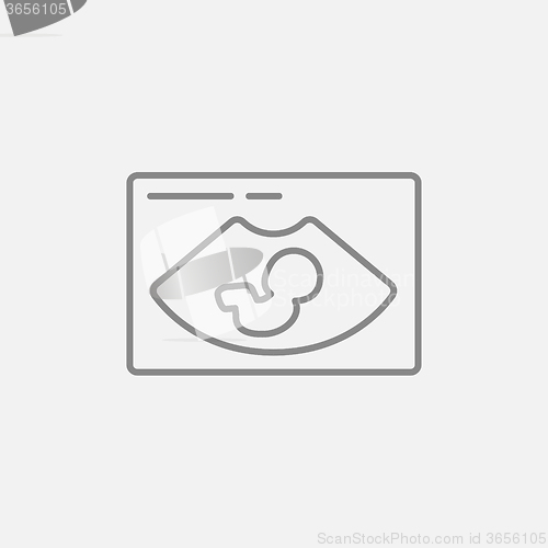 Image of Fetal ultrasound line icon.