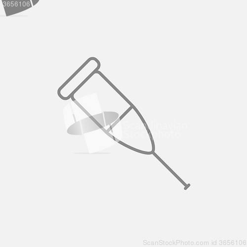 Image of Crutch line icon.