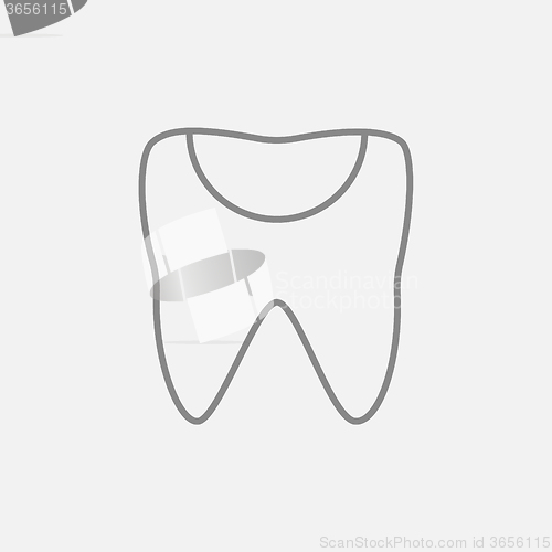 Image of Tooth decay line icon.