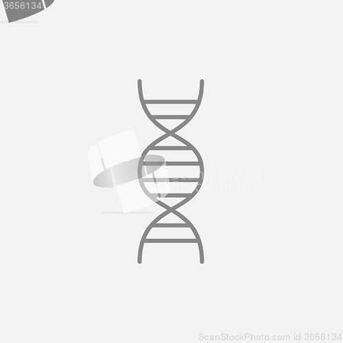 Image of DNA line icon.