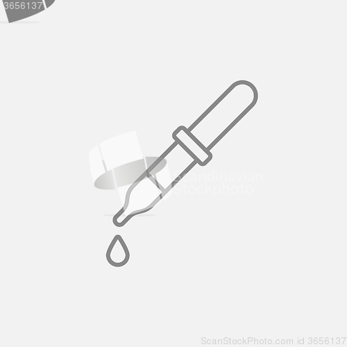 Image of Pipette line icon.