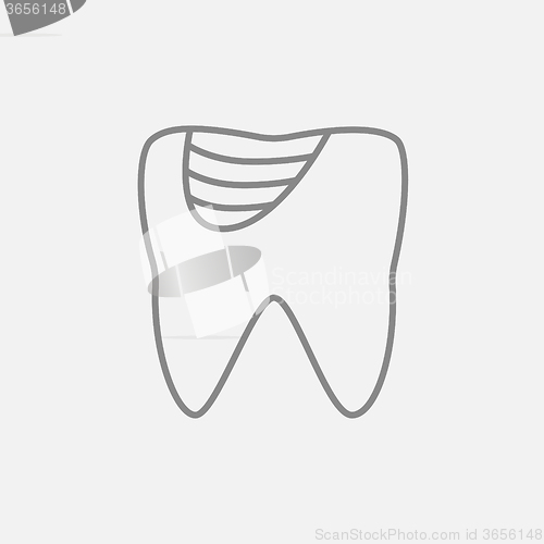 Image of Tooth decay line icon.