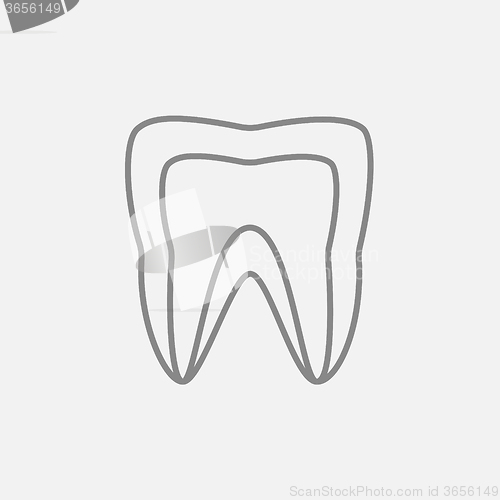 Image of Molar tooth line icon.