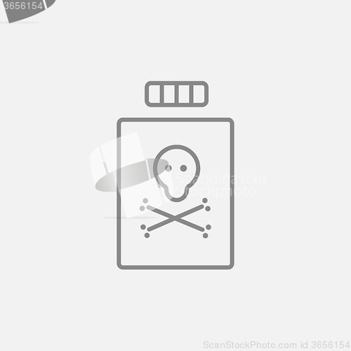 Image of Bottle of poison line icon.