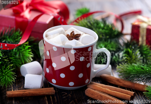 Image of Hot drink with marshmallows