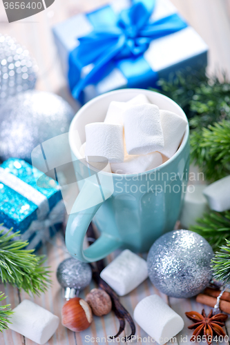 Image of Hot drink with marshmallows
