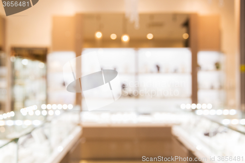 Image of jewelry store blurred background