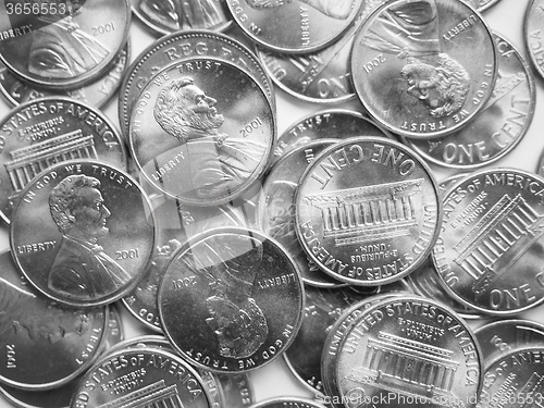 Image of Black and white Dollar coins background