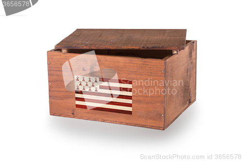 Image of Wooden crate isolated on a white background