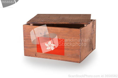 Image of Wooden crate isolated on a white background