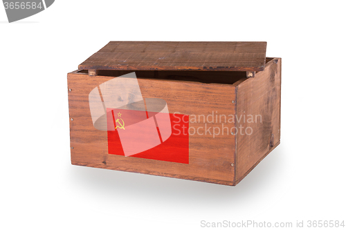 Image of Wooden crate isolated on a white background