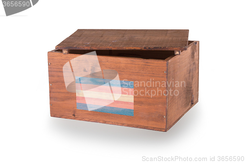 Image of Wooden crate isolated on a white background