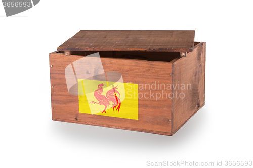 Image of Wooden crate isolated on a white background