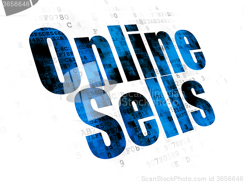 Image of Advertising concept: Online Sells on Digital background