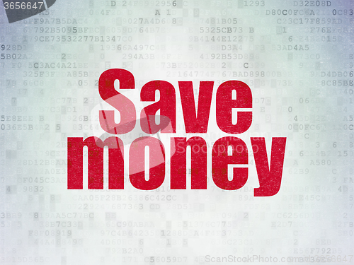 Image of Banking concept: Save Money on Digital Paper background